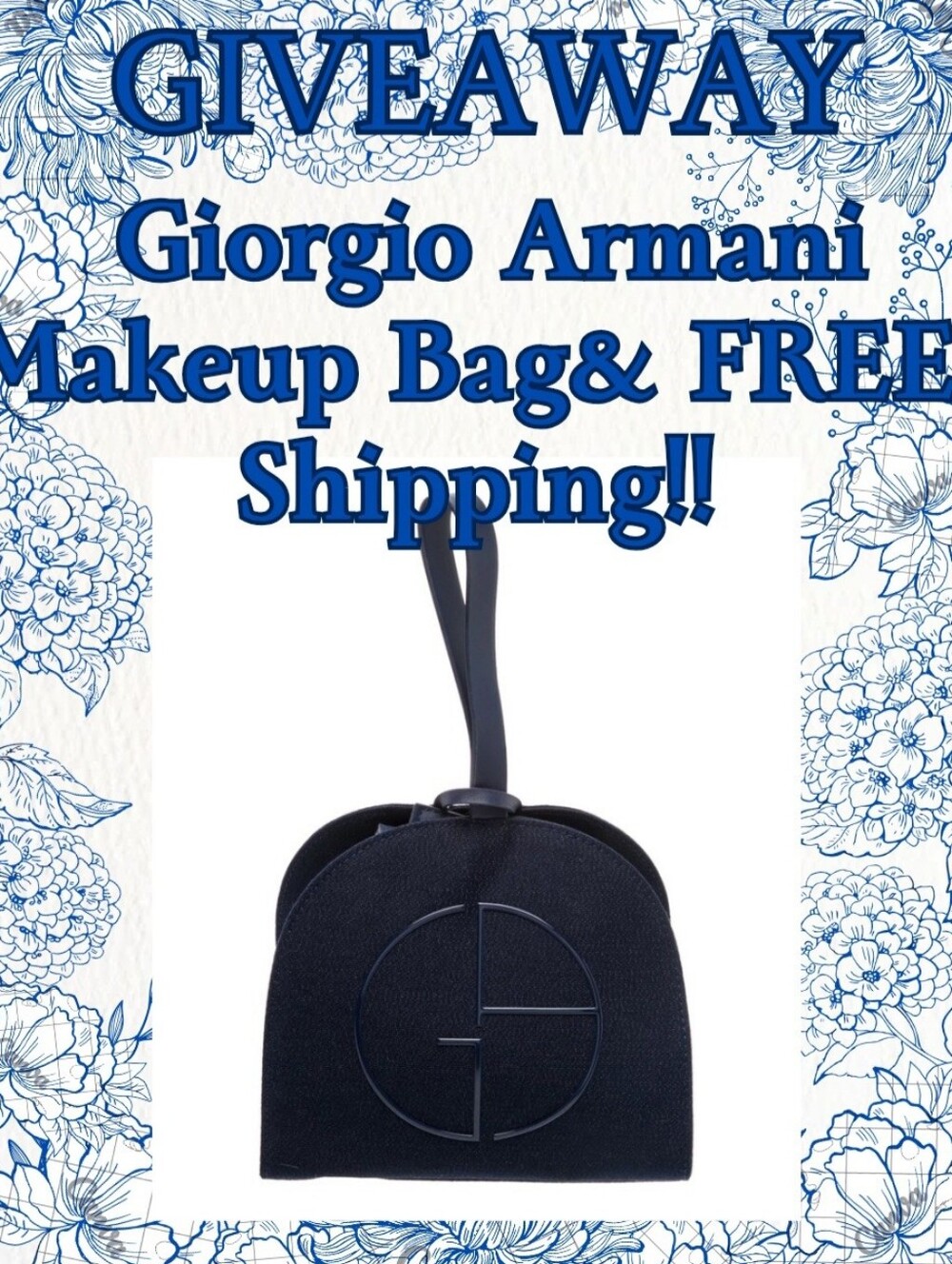 GIVEAWAY! Giorgio Armani Makeup Bag + FREE SHIPPING!!🎉